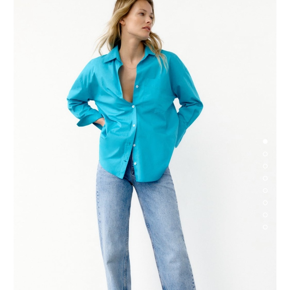 Zara Blue Button Down Shirt